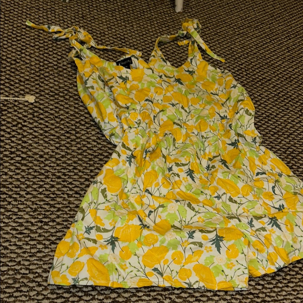 Floral Yellow and Green Jumpsuit